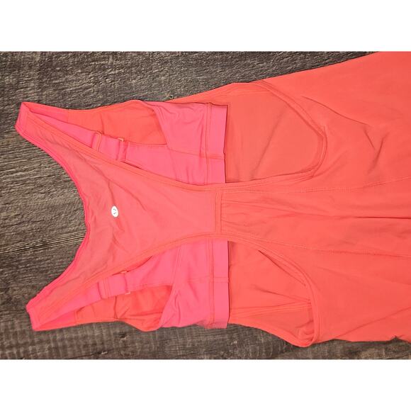 Lululemon Built In sports Bra Loose Muscle Racerback Tank Hot Pink 4 Small - Picture 3 of 5
